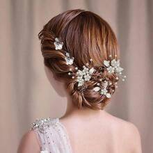 ml Tocado de NoviaHorquillas Decorativas en Forma de U 7 Horquillas de Perlas para el Pelo para Novia Accesorios para el Cabello Horquillas para Novias y Damas de Honor Plata10101 - Pago - Ver 3