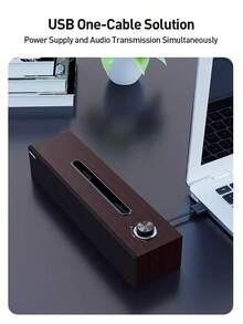 PHILIPS Retro Computer Speakers - Wooden Soundbar, Supports Bluetooth 5.3 And USB Connection | Universal For PC, Desktop, Laptop, Monitor, Tablet And Smartphone - Multicolor - View 10