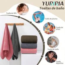PZW-3Pcs Juego de Toallas de Baño Absorbentes Ultra Suaves de Gran Tamaño Toalla de Microfibra de Secado Rápido Toallas para Baño Hogar Hotel Piscina Combinación 28766 - Combinación2 - Ver 7