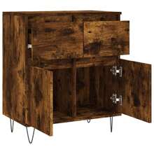 Buffet vidaXL Chêne fumé 60x35x70 cm Matériau à base de bois - Tabac - Voir 6