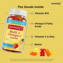 Multivitamin Gummies, Containing Vitamins And Omega-3 - Support Immune System Health - Suitable For Both Men And Women - 60 Gummies, 60-Day Supply - 1瓶 - 查看 3