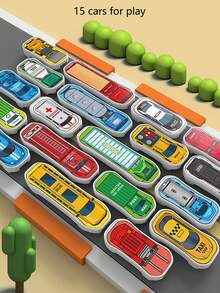 1 pieza + Laberinto magnético Estacionamiento + Salida de automóvil + Juego de rompecabezas Huarong Road + Juguete magnético deslizante + Juguete interactivo para padres e hijos + Rompecabezas digital Juguete de pensamiento para niños - Multicolor - Ver 7