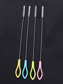 15/10/5/1pc Flexible Stainless Steel Straw Cleaner Brush, Soft Bristle Glass Tube Cleaning Brush, Bottle Brush, Reusable Long Handle (Random Color) - Multicolor - View 10