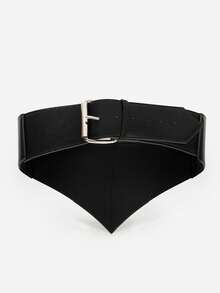 1 件女士性感深色哥特式松紧腰带，PU 皮革恶魔蝙蝠装饰，适合万圣节派对 - 黑色 - 查看 7