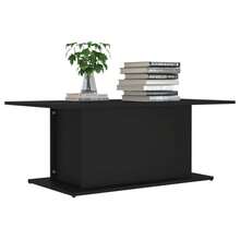 Table basse vidaXL noire 102 x 55,5 x 40 cm, matériau à base de bois - Noir - Voir 1