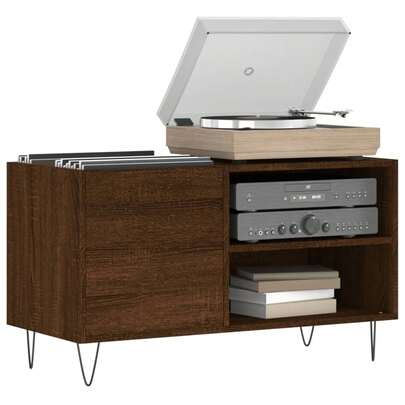 vidaXL Plattenschrank Braun Eichen-Optik 85x38x48 cm Holzwerkstoff