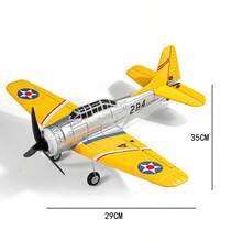RC Aircraft Brushless Remote Control Planar RTF 4-Channel 6-Axis Gyro Glider RC Aircraft 2.4G Stealth Bomb Aircraft Jet Model - Màu vàng - Xem 9