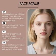 Hoygi Vanilla Coffee Face Scrub - Gentle Cleaning Exfoliator Dual Scrubbing Particles Nourishing Moisturizing Prevent Drying Reduce Roughness Smooth Skin Brighten Refreshing Oil Control (120g) - Coffee Brown - View 7