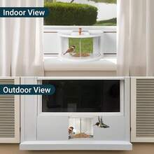 Window Bird Feeder, 180° Clear View Window Tray Bird Feeder, Window Bird Feeder, Built-In Window Bird Feeder, Window Bird Feeder With Lawn Platform, Easy To Assemble, For Indoor Viewing - Một cỡ - Xem 5