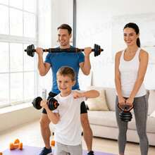 Juego de mancuernas, Mancuernas para ejercicios, Set de mancuernas con peso ajustable de 10kg, Set multiusos de mancuernas y pesas para ejercicios en casa para gimnasio en casa oficina - Naranja - Ver 11