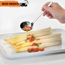 Kit 3 Mini Conchas Inox Colher Servir Molho Aço Durável Cobertura Sorvete Calda - Prata - Visão 6