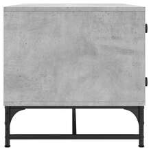 Table basse vidaXL avec portes vitrées, gris béton, 68,5 x 50 x 50 cm - Gris - Voir 7