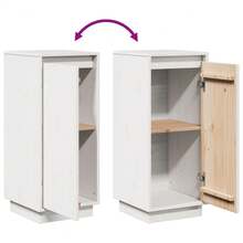 Aparador vidaXL Branco 31,5x34x75 cm em Madeira Maciça de Pinheiro - Branco - Ver 10