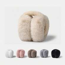 Women's Winter Warm Ear Muffs, Cute Student Ear Warmers, Fluffy Ear Covers, Foldable Ear Plugs, Plush Ear Muffs, Fashionable Winter Ear Warmers For Women Vacation Outfits - Multicolor - View 2