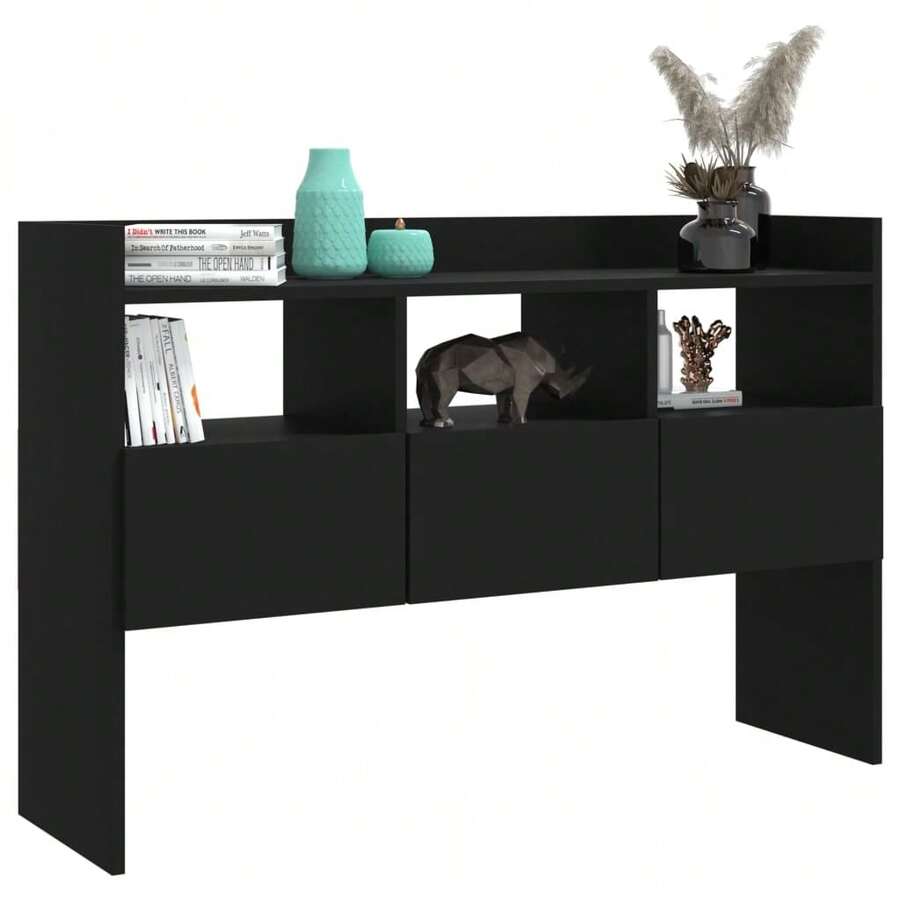 Credenza vidaXL nera 105x30x70 cm Materiale a base di legno - nero - Visualizzare 1