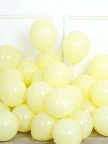 36个10英寸黄白乳胶气球，12英寸金色透明亮片乳胶气球套装，适用于婚礼、订婚、蜜蜂主题派对、生日派对装饰 - 彩色 - 查看 6
