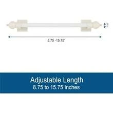 KN40345 Sidelight Magnetic Window Curtain Rod, 8.75 to 15.75 - Inch, White - Blanco - Ver 4