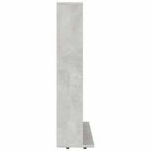 Suporte para CDs vidaXL, cinza concreto, 100x23x89,5 cm, material à base de madeira. - Cinza - Ver 5