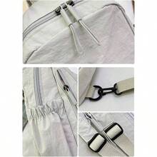 Mochila de viaje, ligera, impermeable, mochila simple con mltiples bolsillos para la escuela, el trabajo y los viajes, unisex - Gris Claro - Ver 7
