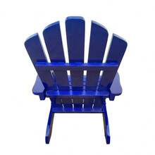 Silla roja de balancín para niños - Interior o Exterior - Adecuada para niños - Duradera RR LVVE - Azul + Madera maciza - Ver 7