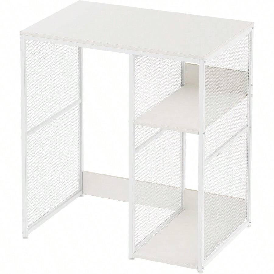 3-Tier Coffee Bar Cabinet With Mini Fridge Space Simple Style Microwave Stand Bakers Rack Utility Compact Refrigerator Storage Organizer For Home Kitchen Dorm White - 白色 - 查看 1