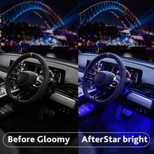 Bộ 4 đèn LED dải nội thất ô tô 48 bóng, điều khiển từ xa và kích hoạt bằng âm thanh, phụ kiện trang trí xe hơi nhiều màu sắc theo nhạc, bộ đèn chiếu sáng gầm xe chống nước kèm sạc ô tô, 12V - A - Xem 9