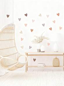 36/24/12pcs Heart-Shaped Stickers, Beautiful Baby Room Decor Self-Adhesive Wall Stickers, Suitable For Children's Room Decoration - Multicolor - View 3