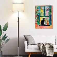 Impresiones de arte mural en lienzo de ventana abierta de gato negro de Matisse, pinturas coloridas y divertidas de Henri Matisse, pósteres vintage famosos, imágenes estéticas para habitaciones, obras de arte modernas, cuadros decorativos para sala, póster, con marco, pósteres, cuadros para la pared, marcos para cuadros, cuadro, Virgen de Guadalupe, salas - transparente - Ver 3