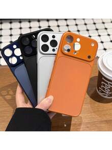 Compatible With IPhone 17 Pro Max Phone Case, 16 Matte AG Skin Feel 15 Pro Large Window Original Machine Sense 13 Pro Max Full Coverage Lens Hard Protective Case 14 Pro - Silver - View 7