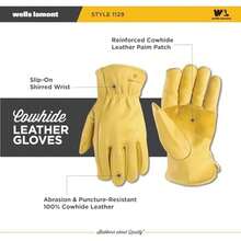 Wells Lamont 1129 - Guantes de trabajo (piel)(2XL (Paquete de 1) Bronceado (Saddletan)) - Multicolor - Ver 3
