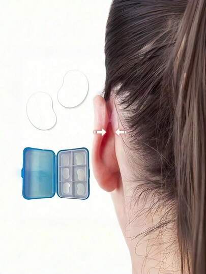 6pcs Ear Tapes With Ear Shaping Cuts, Vertical V-Face Stickers, Specially Designed For V-Face. Suitable For Daily Makeup, Parties, Weddings, Shopping, Dates, Galas, Team Building, Festivals, Mother's Day Gifts, Graduation Gifts, Festival False Lashes, Rave Makeup, Rave Parties.