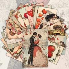 20 tấm bưu thiếp Valentine phong cách retro, hình ảnh cặp đôi thập niên 90, thiết kế thỏ và trái tim, tranh minh họa pin-up cổ điển, tranh trang trí sưu tầm dùng cho sổ lưu niệm & thủ công, thiệp chúc mừng, trang trí tường, bưu thiếp Valentine. - Nhiều màu - Xem 1