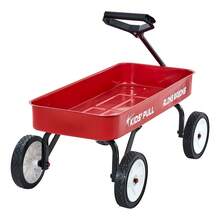 Pull-Along Wagon For Kids, 39 Inch Toddler Wagons, Supports Up To 176 Lbs, All-Terrain Wagons With Handle, Utility Wagon Cart Birthday Present For Kids Gardening Beach Camping, Red - Red - View 8