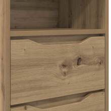 Table de chevet vidaXL en chêne artisanal 40 x 30 x 467 cm, matériau à base de bois - Tabac - Voir 10