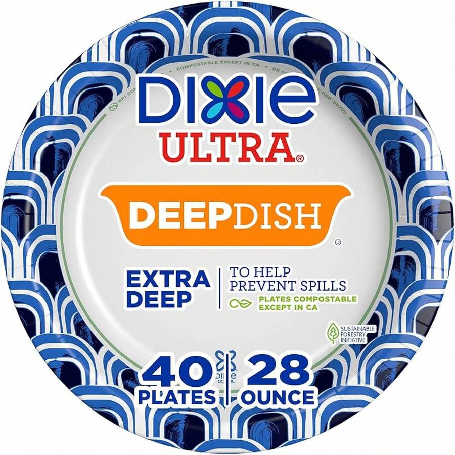 Toallas de papel de cocina Dixie Ultra Platos de papel para cena, 10 1/16, unidades - Multicolor - Ver 1