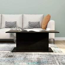 Table basse vidaXL noire 102 x 55,5 x 40 cm, matériau à base de bois - Noir - Voir 4