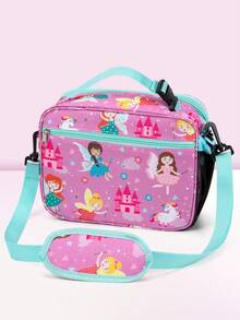 1PC Color Cartoon Printed High-Value And Large Capacity Insulated Lunch Bag, Portable Hand-Held One Shoulder Cross Body Insulated Bag With Shoulder Strap, Fresh-Keeping Ice Bag, Lunch Box And Bento Bag, Suitable For Work And Outdoor Activities - Multicolor - View 15