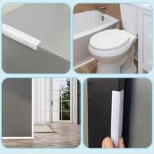 1 件 78.74 英寸 x 2.36 英寸 自粘 PVC 踢脚线护角 - 边缘保护条，加厚型即撕即贴踢脚线护角，适用于浴室和墙角，安装简便 - 彩色 - 查看 5