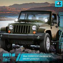 ASDNilight LED Light pod 2 PCS 4 Pulgadas 19LED Super Slim Luz de inunón de la cabeza Interior Luz de zanja Integrado EMC para Tractor Camión Motocicleta Bote - Cápsulas de luz 9LED de 4 pulgadas, 2 unidades - Ver 8