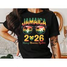 Jamaica 2026 Vacation T-Shirt: Jamaican Flag Souvenir Tee - màu đen - Xem 7