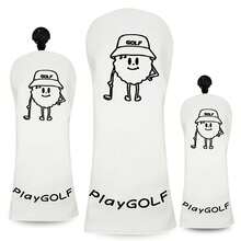 Golf Club Head Covers, Featuring Cute Cartoon Characters And A Minimalist White Design. Suitable For Wood Clubs Of Multiple Sizes, The Top Choice For Golf Accessories.
