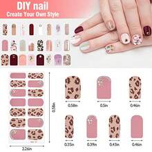 ASDCalcomanías uñas esmalte pegatina 8 Hs envoltura completa 3D calcomanías autoadhesivas para uñas esmalte de uñas nail esmalte de uñas alcomanías autoadhesivas para uñas DIY Art Nail Deco - como en la foto - Ver 4