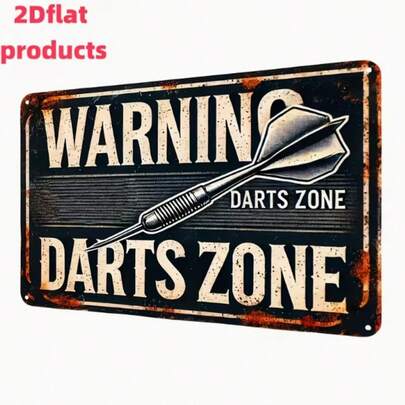 2D Plan, A Retro Wooden Dart Area Logo, Retro Wall Hanging, Rural Decorative Dart Board Area Mural, Suitable For Homes, Bars, Cafes, Garages - Multi-Purpose, No Electricity Required, Wooden Wall Decoration.