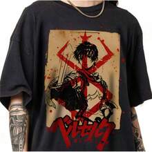 Anime T-Shirt, Anime Cosplay Shirt, Unisex T-Shirt,  Shirt, Best Anime Shirt, Anime Shirt, Graphic Anime Tee, Special T-Shirt Casual Men'S Cotton T-Shirt Crew-Neck Top Micro-Stretch Knitted Fabric Regular Fit - As Shown In the Figure - View 1
