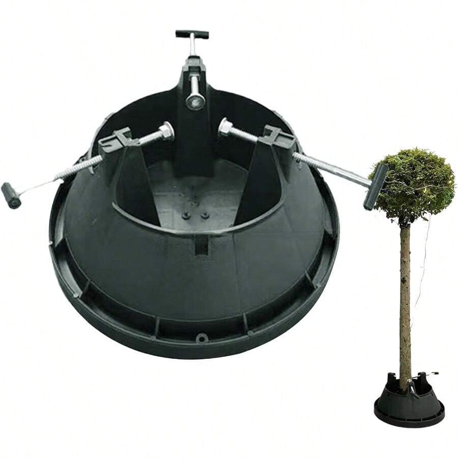 zxr Base Inferior para Árbol Soporte para Árboles de Navidad Base con Función de Almacenamiento de Agua y 3 Tornillos Ajustables para Decoración en Fiestas Navideñas en Porche o Casa de Campo125 - METRO - Ver 1