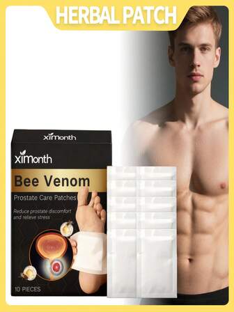 1 Box Containing 10pcs Bee Design Men's Care Patches, Gentle & Comfortable Daily Skin & Foot Care Moisturizing Patches