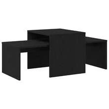 Tavolini impilabili vidaXL effetto rovere nero 100 x 48 x 40 cm Materiale a base di legno - nero - Visualizzare 4