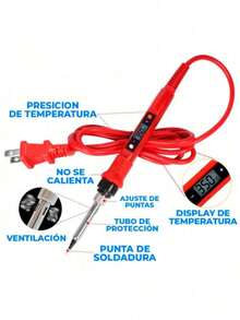 ELE-GATE Craftsman-Kit de Soldadura de Temperatura Ajustable LCD Cerámica - Multicolor - Ver 3