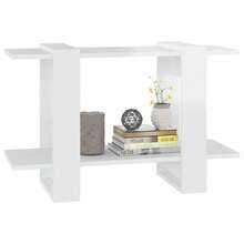 étagère/séparateur de pièce vidaXL Blanc brillant 80x30x51 cm - Blanc - Voir 1