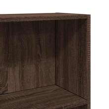 Bibliothèque vidaXL aspect chêne brun 40 x 24 x 143 cm, matériau à base de bois - Tabac - Voir 7